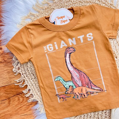 Conj. Camiseta The Giants e Bermuda em Moletinho - Caramelo e Areia